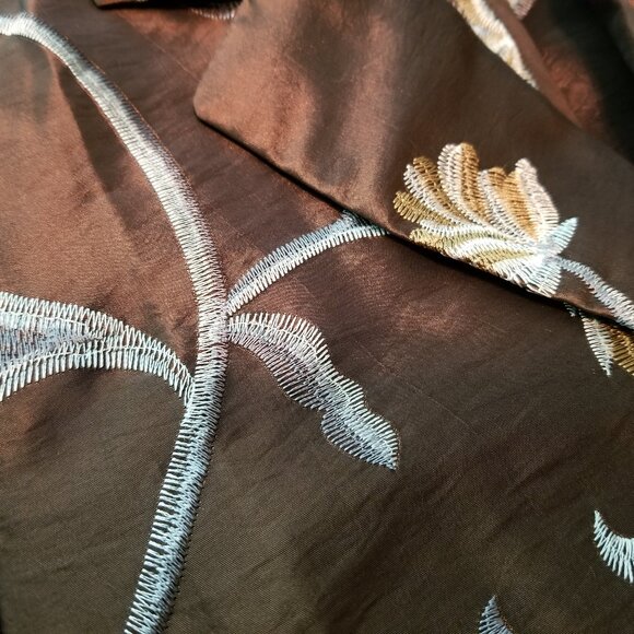 Stunning Di Vita Di Luxe Stunning Floral Embroidered Silky Jacket * Size 8 - Picture 10 of 10